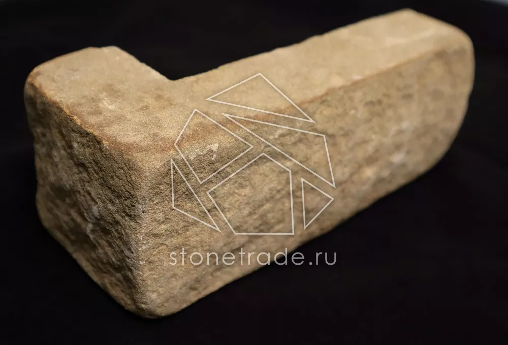 Угловой камень из песчаника (внешний), галтованный-0-слайд