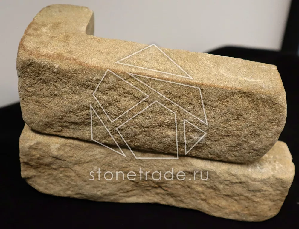 Угловой камень из песчаника (внешний), галтованный-4-min